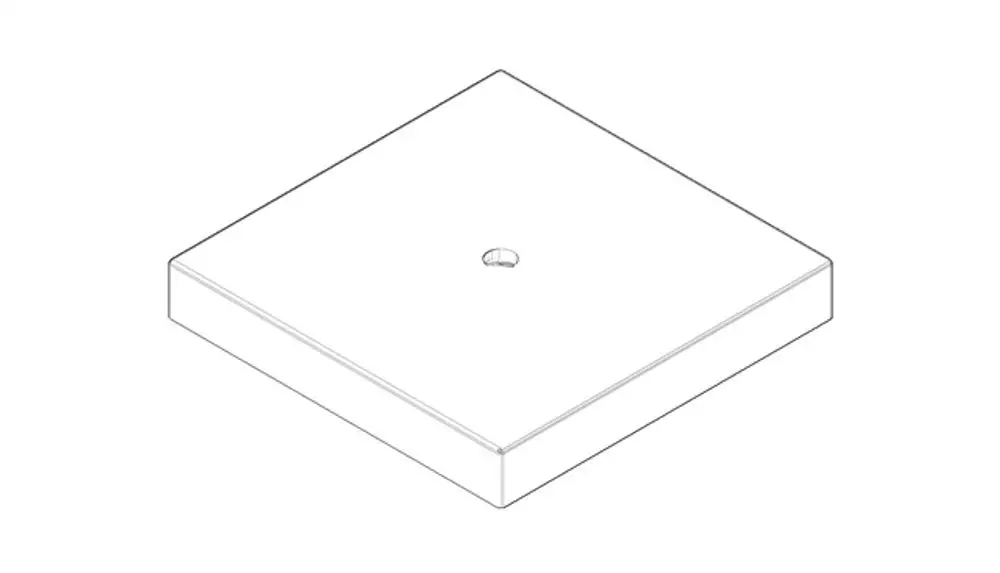 DORNBRACHT Rosette für Ablaufgarnitur ERSATZTEILE 092778041 60 x 60 x 9 mm Platin gebürstet, 092778041-06 Galeriebild 1